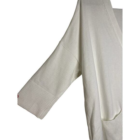 J. Jill Women's Relaxed V-Neck Pocket Button Front Cardigan Sweater Sz XL White - Picture 4 of 8